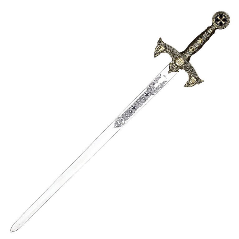 Legends In Steel Knights Templar Long Sword and Wall Plaque