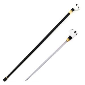 Black White Panda Handle Walking Cane Sword Fashion Decorative