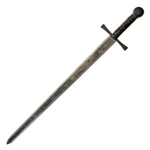 41” Hand Forged Carbon Steel Rustic Broad Sword with Leather Wrapped Handle