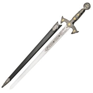 34”Knights Templar Rose Gold Sword Medieval Sword