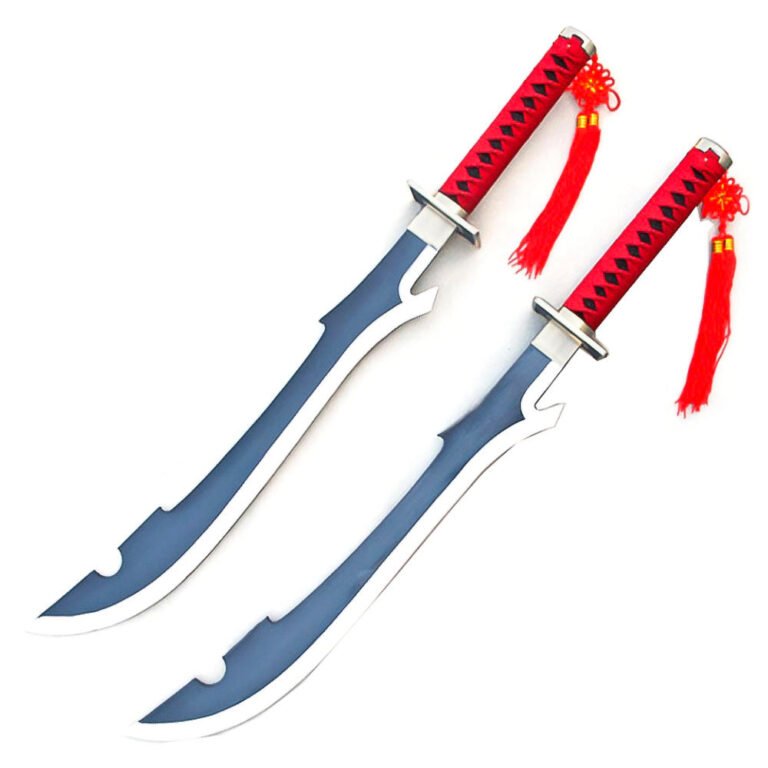 33” Kyouraku Shunsui Twin Sword Set - 33" Blades, Red Nylon Grip