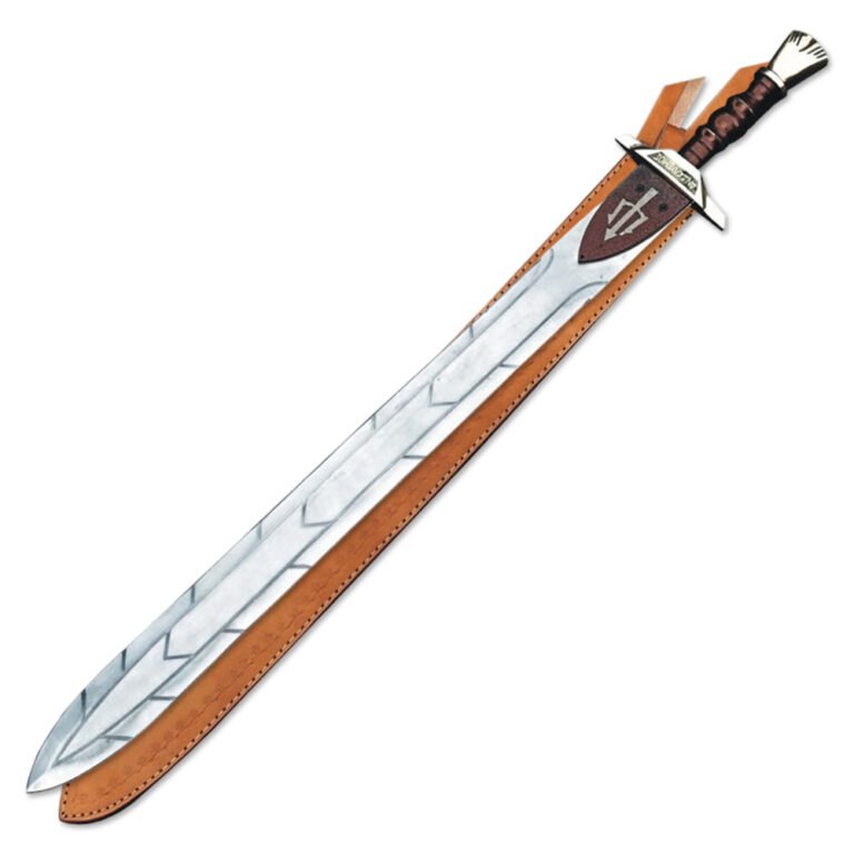 30" Handmade Stainless Steel Percy Jackson Riptide Sword With Leather Sheath