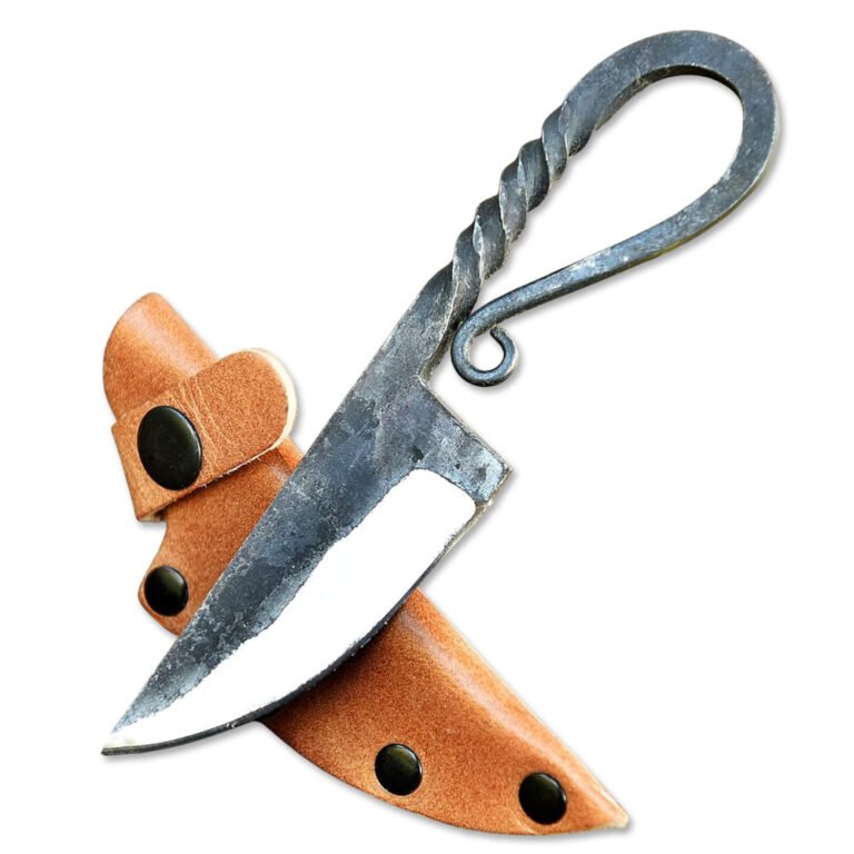 6" Hand Forged Celtic Pocket Hunting Knife Norse Viking Medieval Twist Fixed Blade Hardened Vintage Knives for Antique Collection Gift