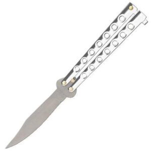 Silver Classical Butterfly Knife