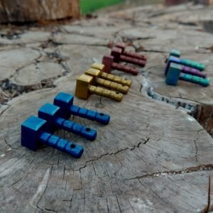 Hand Forged Damascus Steel Colorful Key ring Thor Your Choice Best Gift