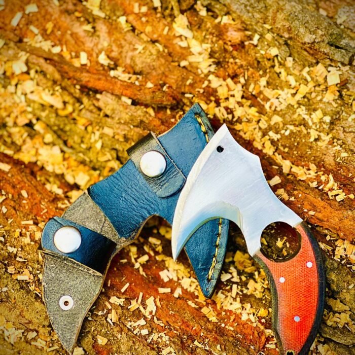 Handmade Stainless Steel Lion Claw Skinning Knife With Leather Sheath