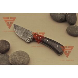 Handcrafted 6-Inch Full Tang Tracker Knife: Durable Survival, Camping, and Hunting Blade with Brown Leather Sheath