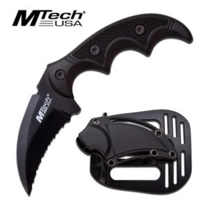 5" Hawk Blade Knife Tactical ABS Holster Black Full Tang Combat Karambit