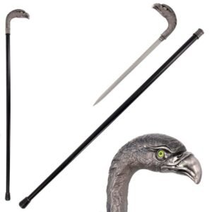 Silver Eagle Head Luxury Cane Sword