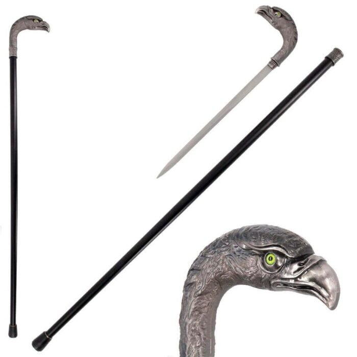 Silver Eagle Head Luxury Cane Sword