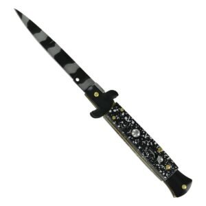Stiletto Milano Bayonet Blade Black Tiger Stripe Splash
