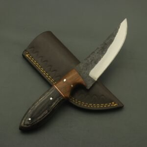 Hand Forged Carbon Steel Hunting Knife | Rosewood Handle